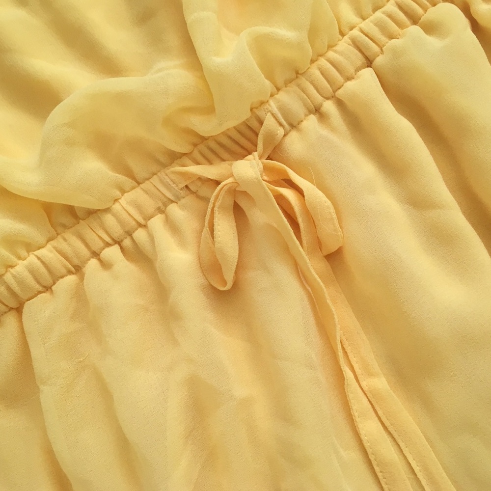 Bebe Bright Yellow Dress with Bow Tie - Picture 4 of 8